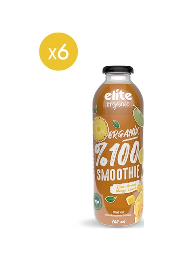 6'lı Organik %100 Smoothie Turuncu 700 Ml