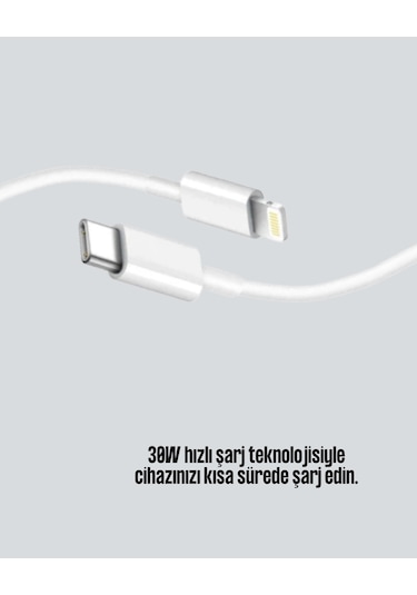 Kalite 30w Type-c Lightning Hızlı Şarj Kablosu Csmtex - 16 1.2m Dalı