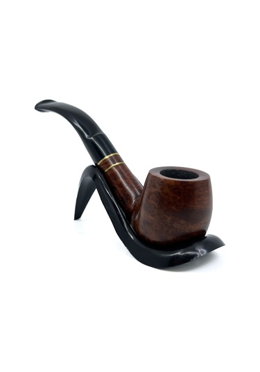 Şahin Kırmızı Yıldız Bent Apple 6 Mm Filtreli Ebonit Saplı Pipo - 237100