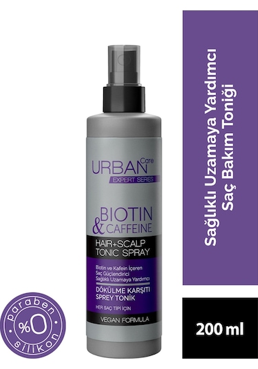 Urban Care Expert Biotin & Kafein Dökülme Karşıtı Sprey Tonik 4 x 200 ML