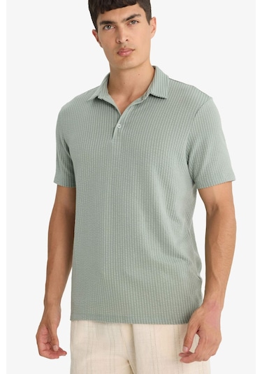 DeFacto Slim Fit Dar Kesim Polo Yaka Pamuklu Kısa Kollu Tişört X2594AZ25SPGN1217