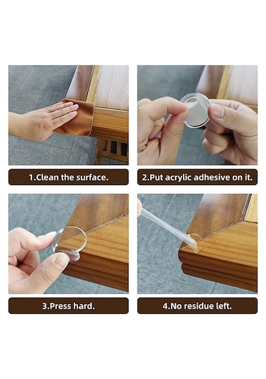 Silikon Şeffaf Masa Kenarı Köşe Koruması Ev Güvenliği
