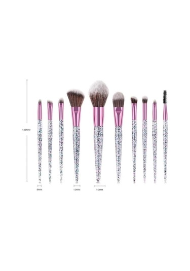 Fontenay Profesyonel Yeşil Simli Makyaj Fırça Seti 10'lu