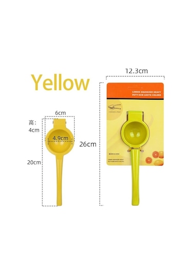 2'si 1 Arada Mutfak Manuel Limon Sıkacağı Alüminyum Portakal Sıkacağı Meyve Presi Kelepçe Aletleri Çok Fonksiyonlu Yemek Kelepçesi Aksesuarları Sarı Sarı