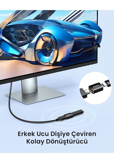 Ugreen Hdmı Birleştirme Uzatma Aparatı 4k/60hz, Siyah, 20107