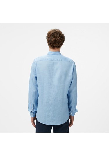 Nauticn Erkek Mavi Classic Fit Gömlek Düz W55101t Mavi
