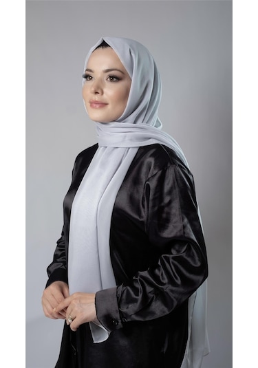 Hürrem Bone Taş Düz Klasik Şal Şifon Kumaş Janjan Abiye 202108 46 Taş