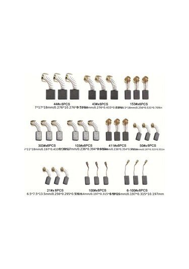 Globalbloom 60 Parça 10 Boy Yüksek Kalite Grafit Kömür Seti Matkap Daire Testere Taşlama