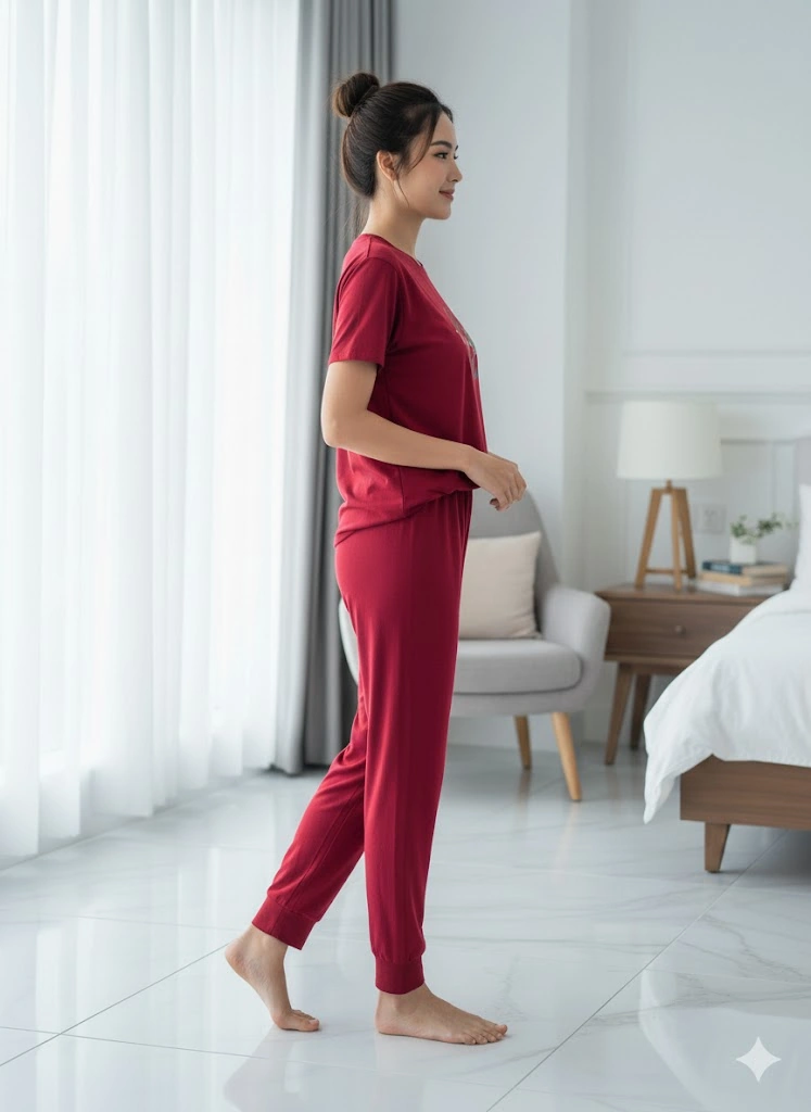 Kadın Bordo Yazlık Pijama Takım Bordo