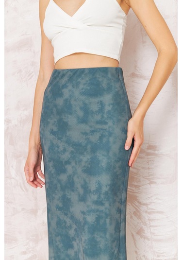 Kadın Haki Astarlı Tül Etek Dm2037 Haki