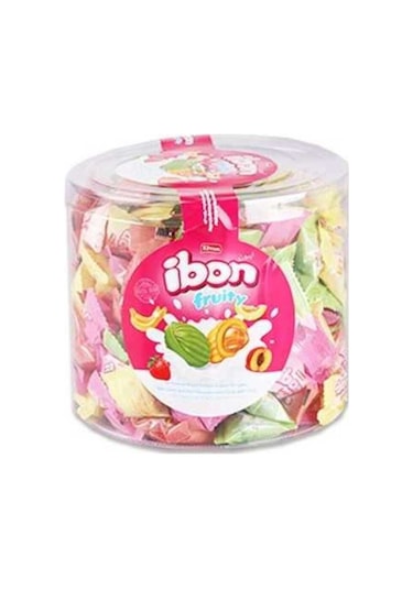 Ibon Sütlü Meyveli Şeker 1000 Gram 8 Kutu (1 Koli)