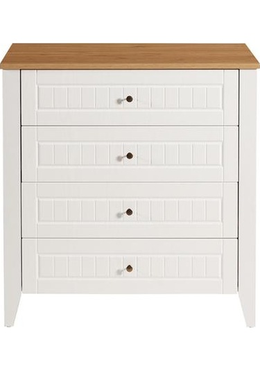 Just Home Mona Şifonyer - Beyaz / Sepet Beyaz / Sepet