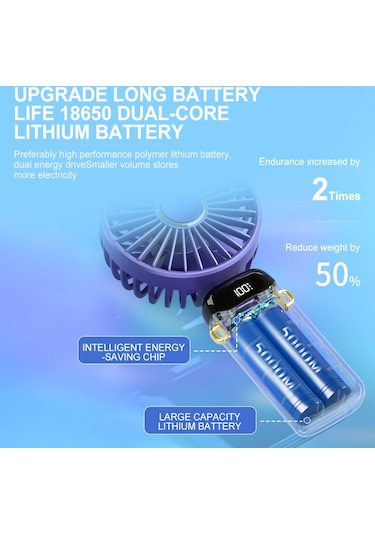 Hallow C13050P Mini Taşınabilir Şarj Edilebilir El Vantilatör