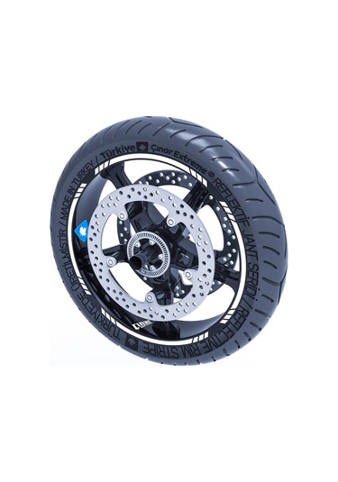 Floresan Beyaz 4 Parçalı Kesikli Jant Şeridi Sticker Çınar Extreme