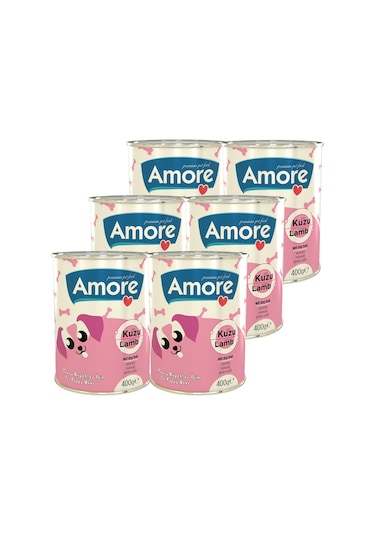 Amore Puppy Kuzu Etli Yavru Köpek Konservesi 6 x 400 G
