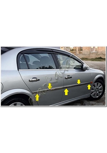 Markadan Opel Vectra C Krom Yan Kapı Çıtası 2002-2009 4 Parça Pas