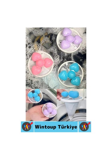 Çamaşır Makinesi Temizlenebilir Tekrar Kullanılabilir Yüzen Tüy Toz Kıl Saç Toplayıcı Filtre 6 Adet Çok Renkli