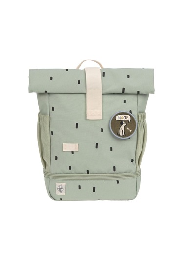 Lassig Happy Prints Mini Rolltop Sırt Çantası Light Olive Yeşil