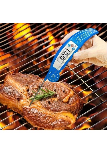 Dashanshop Siyah Mutfak Dijital Et Termometresi - Yemek Su Ve Yağ İçin Hassas Sıcaklık Ölçer 100 Kullanım Pil Gerekmez