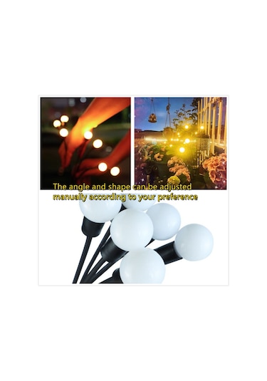 Yaozixia Adet Güneş Enerjili Yol Işıkları Otomatik Açma/kapama Dış Mekan Bahçe Işığı Bahçe Veranda Yürüyüş Yolu İçin Peyzaj Aydınlatması Çok Renkli