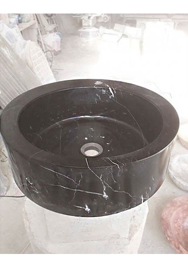 Toros Siyah Kalın Kenar Silindir Lavabo