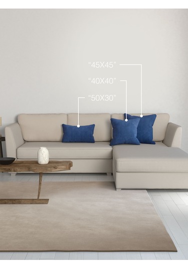 Br Perle Home Daily Series Safir Rengi Kırlent Yastık Kılıfı Safir