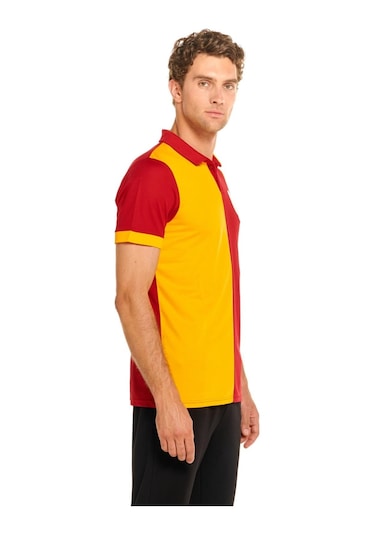 Galatasaray Lisanslı Match Day Polo T-shirt + Bileklik + Şal Kaşkol Set Ahşap Kutulu Sarı