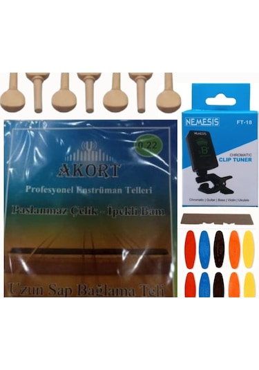 Akort 0,22 Çelik Uzun Sap Bağlama Teli 5'Li Ekonomik Set