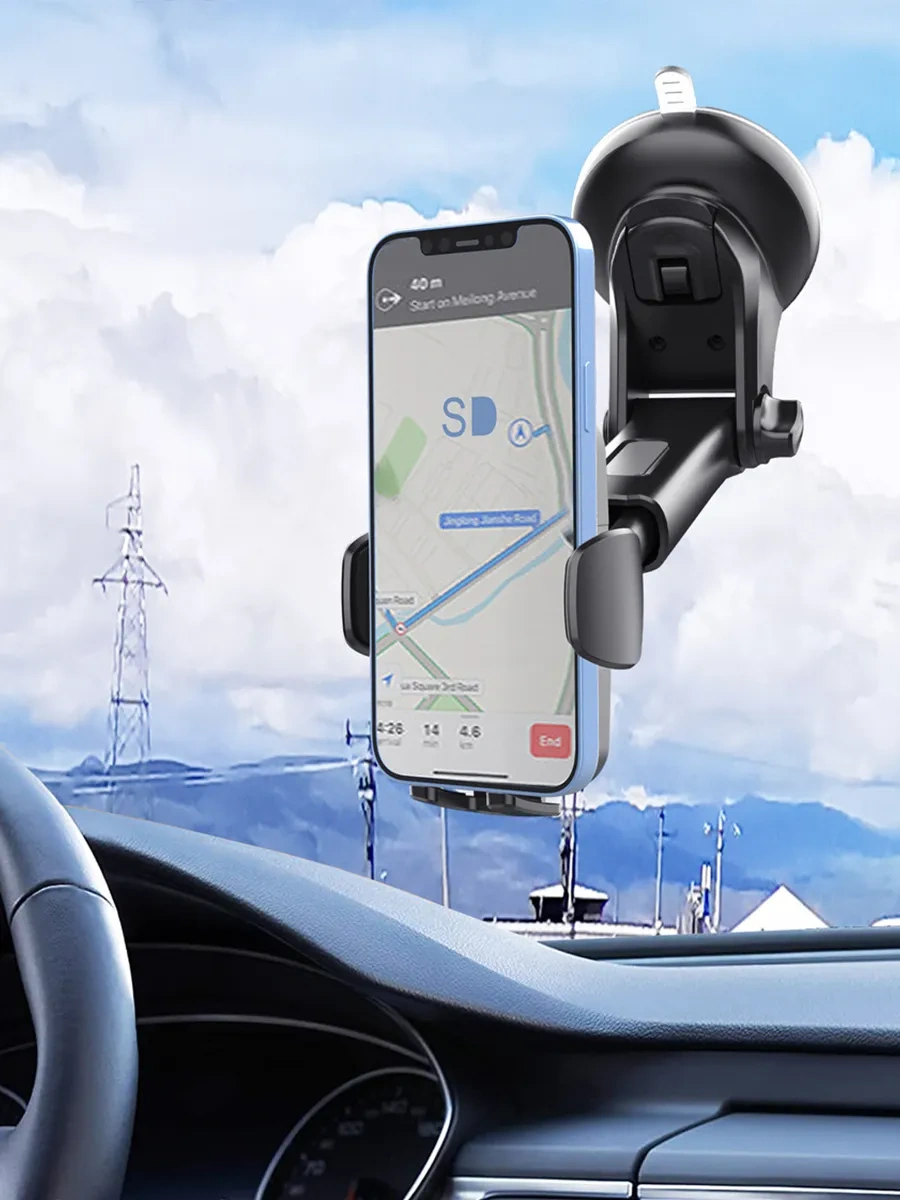 4-electronics Araba İçin Vantuzlu Telefon Tutucu 233807562 Siyah