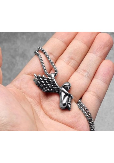 Paslanmaz Çelik Melek Kanat Kolye