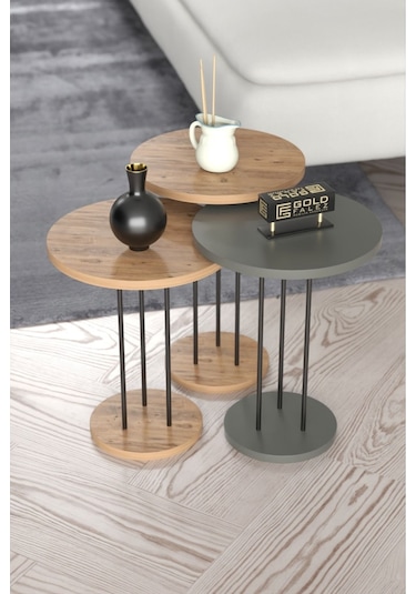 Zigon Sehpa Terra Ceviz Antrasit