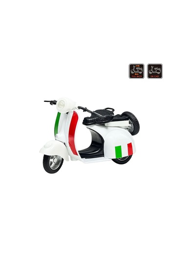 Vardem Çek Bırak1:14 Die-cast Clasic Motosiklet Beyaz