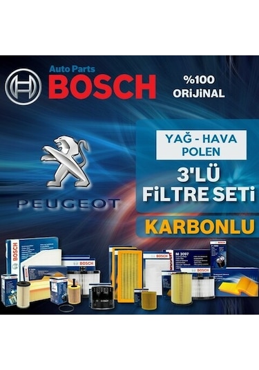 Peugeot Partner 1.6 Hdi Euro 5 2011 Üzeri Bosch  Filtre Bakım Seti (495330410)