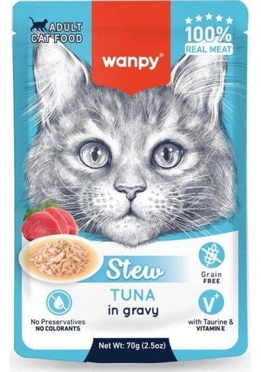 Wanpy Ton Balıklı 70 Gr Pouch Yetişkin Yaş Kedi Maması