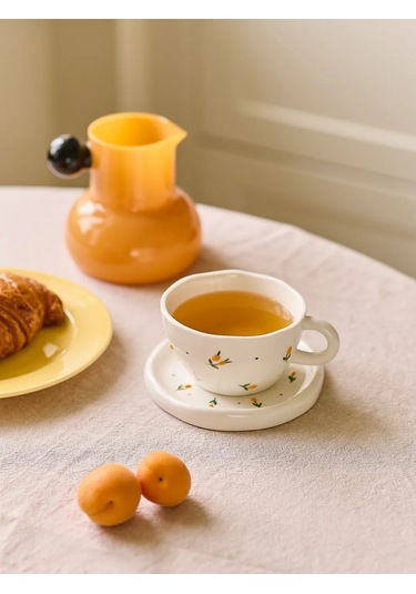 Roomi Seramik Çay Takımı 290 Ml Fincan Ve Tabak Seti 455093191 Sütlü