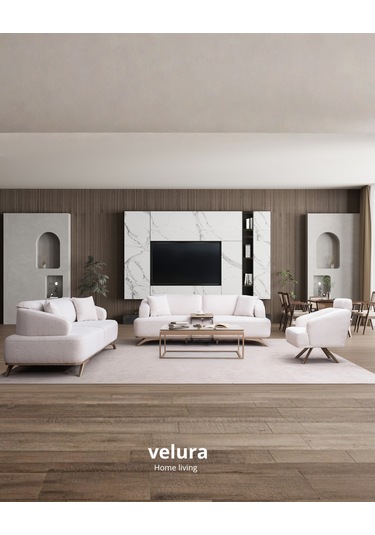 Efar 3+3+1+1 Koltuk Takımı & Oturma Grubu Beyaz