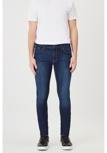 AC&Co / Altınyıldız Classics Rıss Jean Ekstra Slim Fit Pamuklu Erkek Kot Pantolon - Lacivert