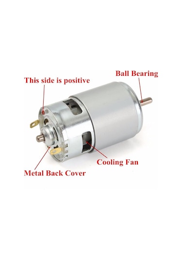 Rs 775 Dc Motor Rulmanlı 12-36 Volt 12000 Rpm Şarjlı Matkap Cnc