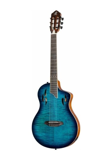 Ortega Tourplayer Deluxe Rtpdlx- Fma Elektro Klasik Gitar Blue Burst