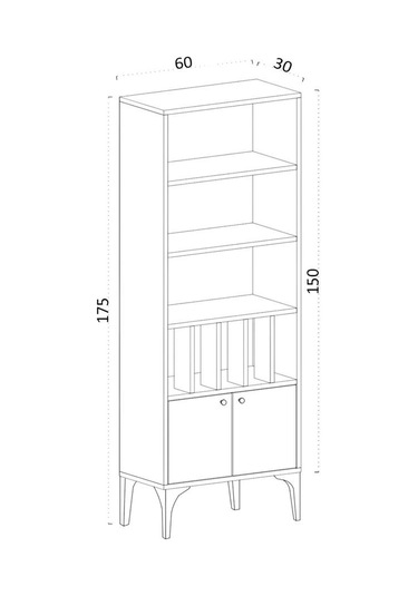 Decormet Spica Kitaplık Dec0024 Çok Renkli
