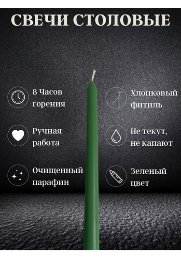 Cozy Candle Ev İçin Yemek Mumları 218581393 Yeşil