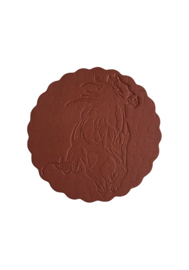 GERÇEK DERİ KARIŞIK RENKLİ BARDAK ALTLIKLARI  6 ADET Kahverengi