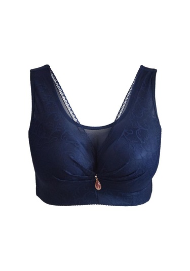 Mavi Fallsweet Kadın Yelek Sütyen Bcd Fincan Mesh İle Push Up Sütyen Tam Kapsama Sütyen Gündelik Giyim Mavi