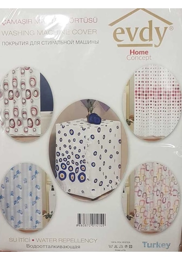 Çamaşır Makinesi Örtüsü Evdy 2102 Şal Desen Gri
