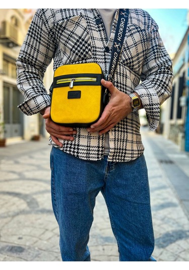Ch102 Stealht Kare Erkek Çanta Sıyah - Sarı Standart Çok Renkli
