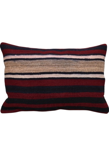 Zehra Abla Halı Yeni El Dokuma Dekoratif Kilim Kırlent Yastık Kılıfı 6684 Çok Renkli