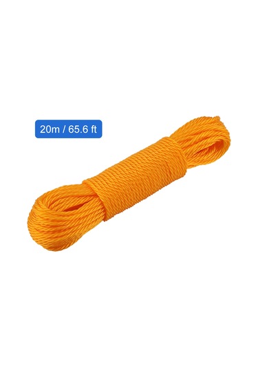 Fosenze 20m Nilon Teli - Dayanıklı Bahçe Bağlama, Kamp İçin Çekim Ve Çamaşır Asma İçin Turuncu Rope Turuncu