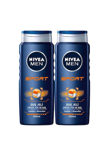 Nivea Men Sport Vücut Yüz ve Saç Duş Jeli 2 x 500 ML