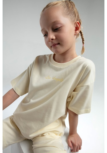 Rolypoly Kız Çocuk Sarı Bermuda Takım 5274-47593 Sarı