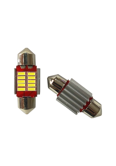 Sofit Led 12v 31mm 10 Ledli Beyaz Ampül 2'li Takım